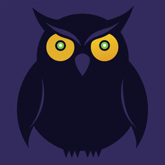 Obraz premium owl on a black