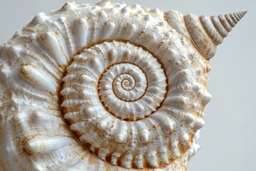 Obraz premium A beautiful close up of a spiraling seashell detail