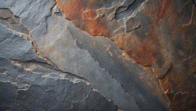 Natural slate silver gray multi-colored texture background.