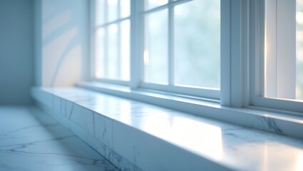 Modern window sill, detailed view