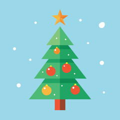 christmas tree vector illustration
