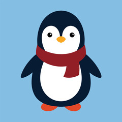 Naklejka premium penguin on snow