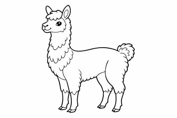 coloring page line art the alligator black vector