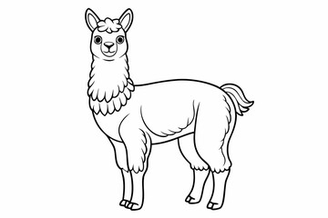 coloring page line art the alligator black vector