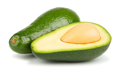 Half and whole avocados