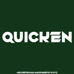 Bold speed stripe font vector