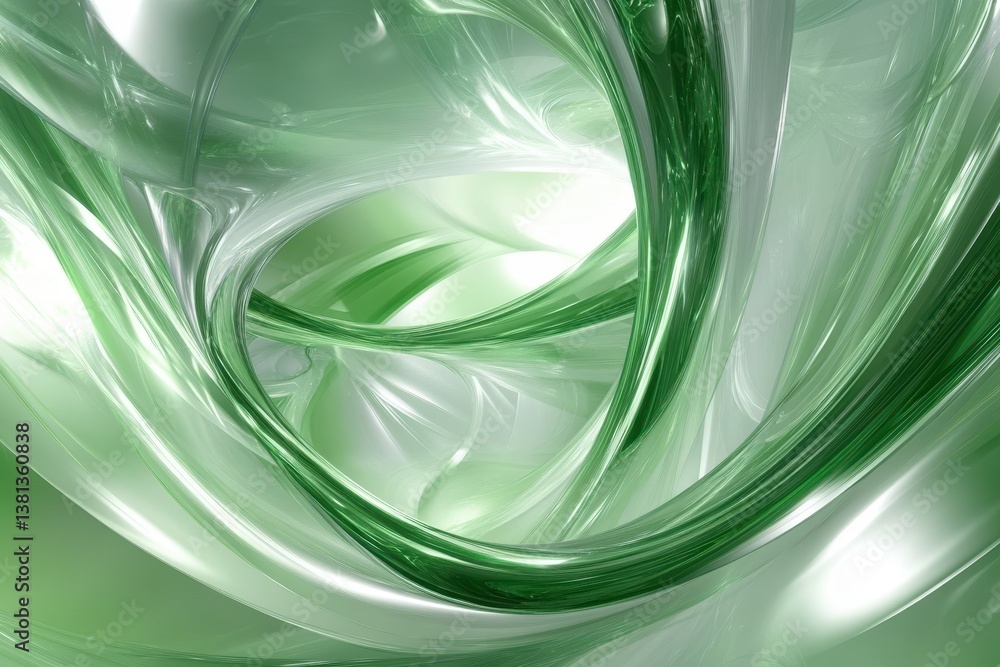 Poster Whirling light through abstract motion creates a dynamic green atmosphere, Whirl light showing through abstract motion background Ultra High Definition video