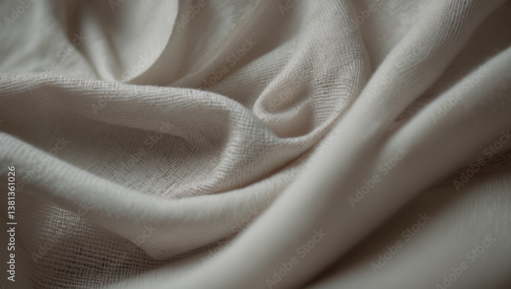 Poster abstract light gray shadow background with soft folds. soft non-woven fabric used for the background