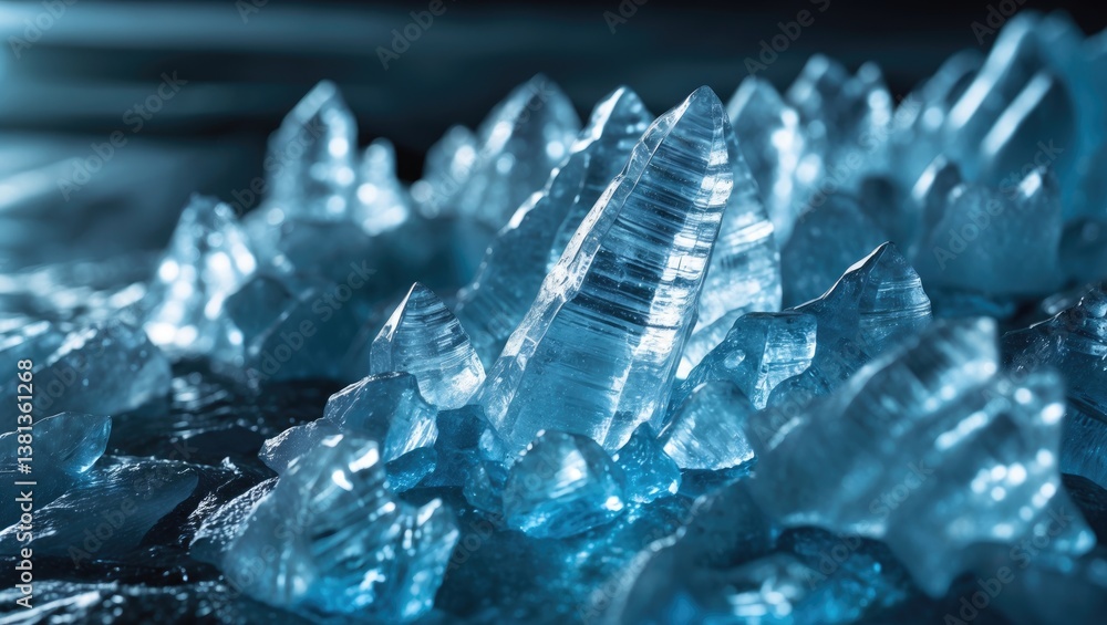 Poster textured ice background. the rough, frosty surface features a crushed and cold appearance.