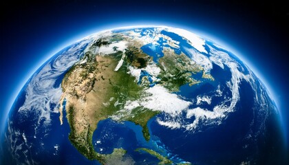 Fototapeta premium earth from space north america