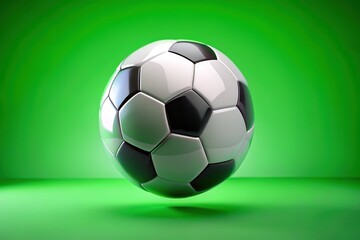 Fototapeta premium Soccer Ball Impact Green Screen 3D Animation