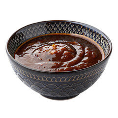 Sweet Tamarind Sauce Bowl Food Dish dark isolated on white background