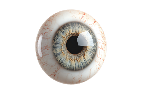human eye iris isolated on white or transparent background