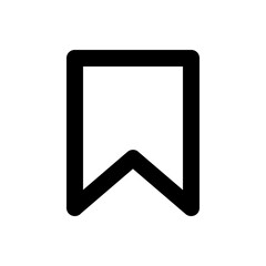 Simple bookmark thin line icon. Outline stroke object. Linear sign and symbol.