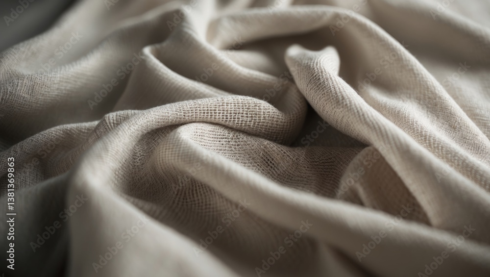 Poster abstract light gray shadow background with soft folds. soft nonwoven fabric serving as the backgroun