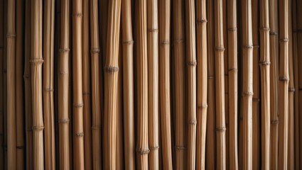 Fototapeta premium Natural brown dry cane surface texture