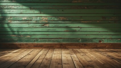Fototapeta premium Old wooden interior, rustic backdrop