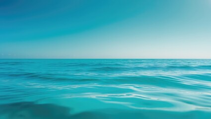 Obraz premium Waves of ocean water in the deep blue sea