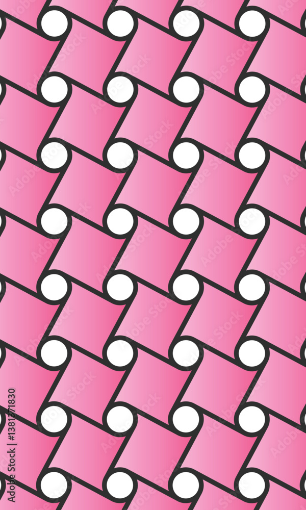 Poster Background patterns seamless circles and squares shapes connect line. Flat style pattern design backdrop.