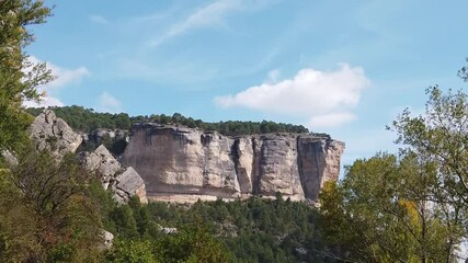 Slow Motion Traveling Shot Over the Gorges of Alto Tajo - 1030
