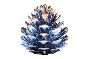 Pinecone Metallic isolated on white or transparent background.
