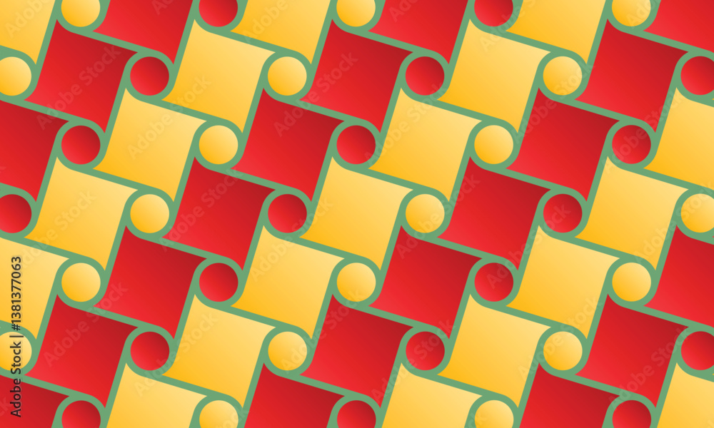 Poster background patterns seamless circles and squares shapes connect line. flat style pattern design back