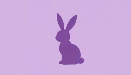 Obraz premium White Rabbit On Vibrant Purple Background Featuring Anthropomorphic Design With Long Floppy Ears Symbolizing Hope And Whimsical Character For Brand Storytelling, AI Generated