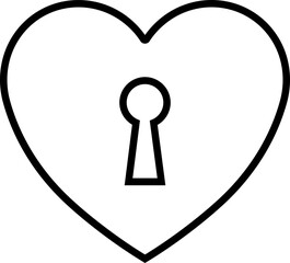 Heart icon in line vector signs isolated on transparent background