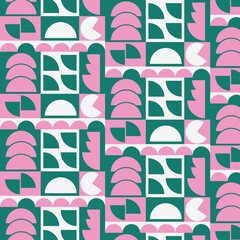 abstract pattern with pink-green shapes