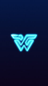 Neon Zoom In Vertical Logo Reveal 241