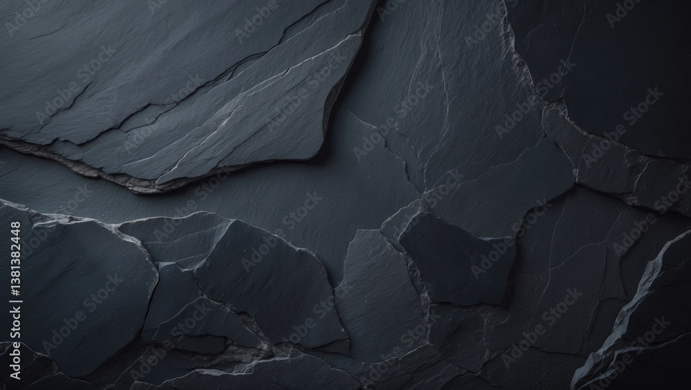 Poster dark black slate texture in natural pattern with high resolution for background and design artwork.