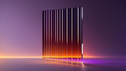 Colorful gradient backdrop with ribbed surface