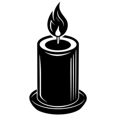 Candle Silhouette Vector