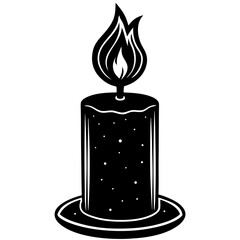 Candle Silhouette Vector