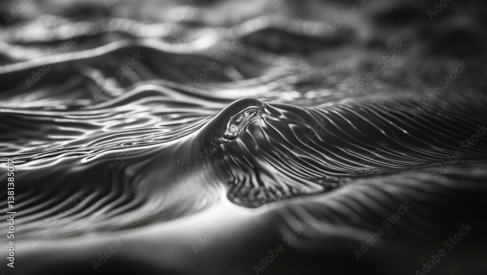 Poster water texture. reflection texture background of water. dark backdrop, high-resolution surface of dar
