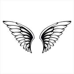 Winged design illustration