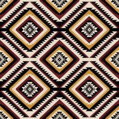 Colorful aztec southwest pattern. Vector aztec southwestern Navajo geometric shape seamless pattern. Ethnic geometric pattern use for fabric, textile, home decoration elements, upholstery, etc.