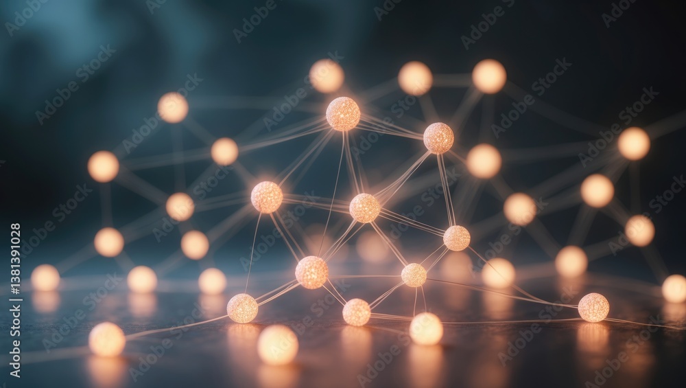 Poster Creative Data Extraction Abstract Network of Connected Nodes