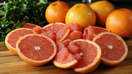 Juicy Grapefruits Ready to Eat