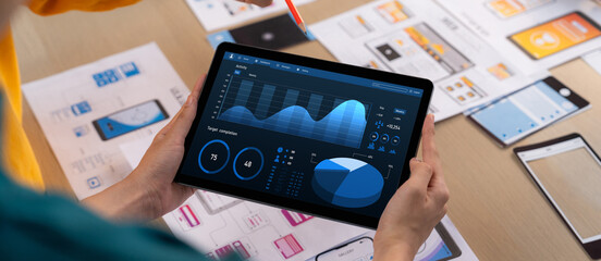 Business data dashboard provide brisk business intelligence analytic for marketing strategy planning