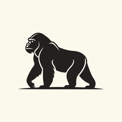 Gorilla silhouette logo vector