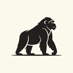 Gorilla silhouette logo vector