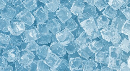 Cool Ice Cubes Texture Background - Icy texture, refreshing backdrop, summer drinks, frozen concepts, website design