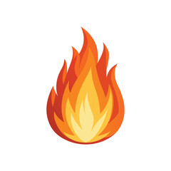 A vector illustration of Flame on white background
