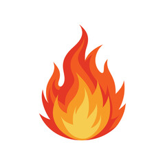 A vector illustration of Flame on white background
