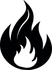 Fire flame icon vector or Flame sticker