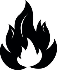 Fire flame icon vector or Flame sticker