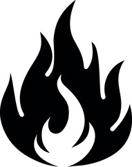 Fire flame icon vector or Flame sticker