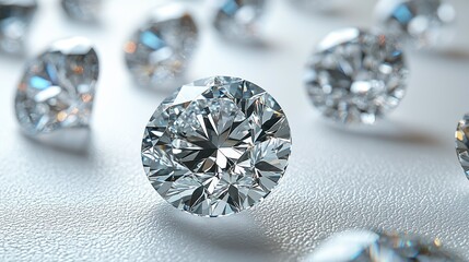 Radiant Diamonds Scattered on a Light Surface