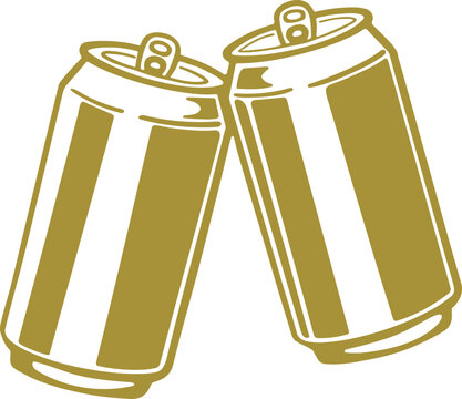 illustration of drink cans